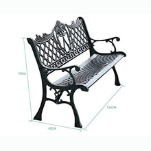 Schienale da giardino per esterni, panchine e file di sedie in ferro battuto, panchine per terrazze con braccioli, decorazioni per la casa, sedute per parchi divertimenti, per portici / parchi / cor
