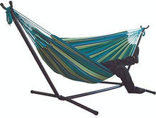 WMYATING per Giardino Esterno e Patio, Amaca con Stand Stand, Telaio in Metallo in Acciaio in Acciaio 100% in Tessuto di Cotone, con Cornice in Acciaio Robusto - 260 * 106 * 100 cm Lazy Sedia