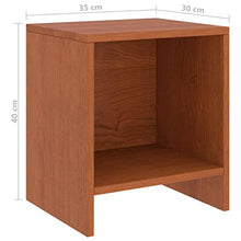 vidaXL Comodino Marrone Miele 35x30x40 cm in Legno Massello di Pino