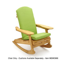 Trueshopping Adirondack Bowland Sedia a Dondolo per Giardino/Patio con Cuscino a Strisce Bianco e Blu