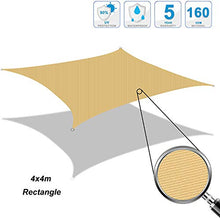 Cool Area Tenda a Vela Quadrata 4 x 4 Metri, Vela Ombreggiante Impermeabile Protezione Raggi UV per Giardino Balcone Terrazza, Sabbia