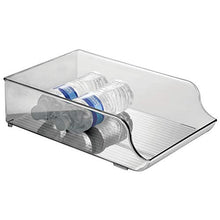 mDesign Set da 2 portabottiglie – Bottigliera in plastica robusta per cucina, dispensa e frigo – Scaffale porta vino per la conservazione ottimale di vini o altre bevande – grigio fumo