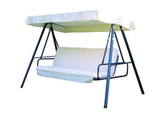 GHIOCUSCINI "Cuscini per Dondolo cm135 sfoderabile con tettuccio per Esterni Universale Mis. Larghezza cm135 X profondità 54, SP.6cm Schienale 54 cm Tessuto COT/Poly Colore Ecru' Incluso Tettuccio