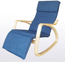 Comodo Rocker in Legno Relax Sedia a Dondolo Sedia reclinabile con braccioli e poggiapiedi reclinabili Regolabili per Adulti Pieghevole Pausa Pranzo a Dondolo Sedia a Dondolo estat