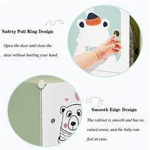 Guardaroba semplice Camera da letto Orso carino for bambini Progettato Cube unità di memorizzazione di vestiti gabinetto armadio for ragazzi delle neonate del fumetto armadio portatile dell'organizzat