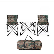 LHY Kit Tavolo e Sedia Pieghevole da Campeggio per Esterni, Set bistrot 5 Pezzi, 4 sedie e 1 Tavolo, 3 Pezzi, 2 sedie, 1 Tavolo, Acciaio Premium, Facile da Piegare, Cortile, Giardino,Three