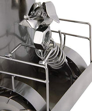 Brubaker Portabottiglie con trattore, autista e cane - oggetto decorativo Trecker Schlepper in metallo - supporto per bottiglia con biglietto di auguri per il vino