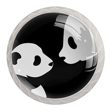 Maniglie per cassetti Manopole per cassetti Manopole rotonde Confezione da 4 per armadietto, cassetti, cassettiere, cassettiere ecc - panda