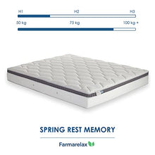 Farmarelax - Materasso Matrimoniale 160x190, Molle Insacchettate e Memory, Altezza 26 cm, Fascia 5D traspirante, Ortopedico e Anallergico, Spring Rest Memo