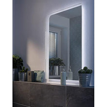 Fackelmann, set di mobili da bagno, 4 pezzi, Milano, WC con mobile sottolavello, 55 cm, specchio da bagno a LED