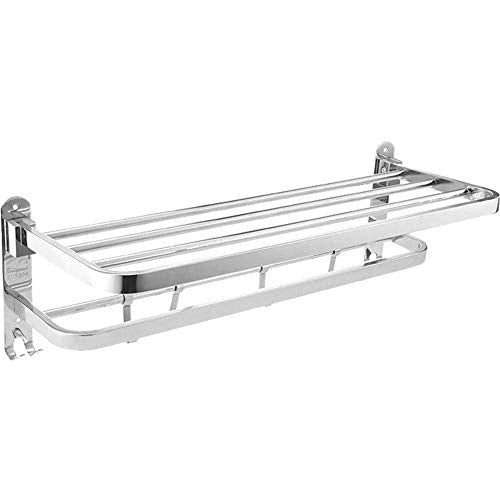 Wyxy Portasciugamani, portasciugamani da Bagno in Acciaio Inox, portasciugamani Pieghevole, portasciugamani Senza punzonatura, portasciugamani Doppio a Parete, per Cucina da bagno-70 cm