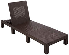 Allibert Daytona SL Lettino Prendisole, Marrone/Tortora (Policotone Cushion), 195 x 65 x 22 cm