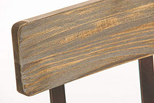 CLP Sedia Bar Queens Design Industrial-Chic In Legno Massiccio E Metallo Verniciato A Polvere Alt. Seduta 44 CM, Colore:bronzo