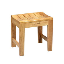 Sgabello per Doccia Sgabello per Bagno in Legno Sgabello per Bagno Antiscivolo Sgabello per Lavaggio dei Piedi Sedia per riporre e rifinire Il Bagno per Uso Interno ed Esterno, Colore Legno Naturale,