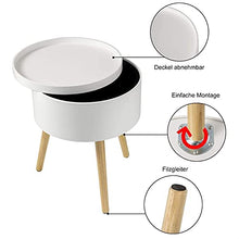 NL Comodini Camera da Letto Comodini Contenitori Coppia Comodino da Notte Tavolino per Salotto Organizzatore da Letto Gambe in Legno