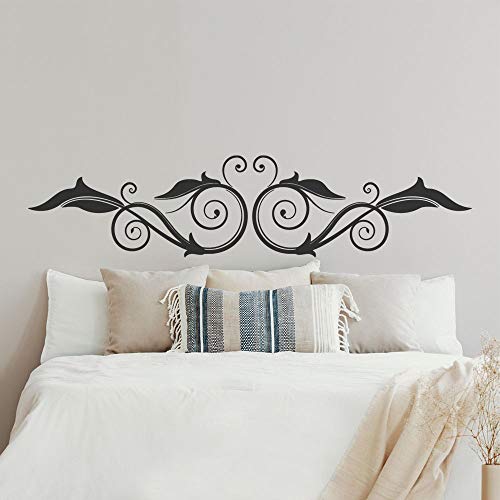 T-MK379 - Adesivi per testiera del letto, 32 x 140 cm, colore: Nero