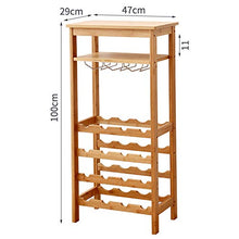 Portabottiglie in legno massello, portabottiglie da terra, armadietto per vini, portabottiglie, delicato e pratico/A / 100×29×47cm