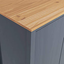 Ausla - Armadio a due ante con 1 cassetti e 1 ripiani per vestiti, camera da letto, casa, dimensioni: 89 x 50 x 170 cm, colore: grigio e marrone miele