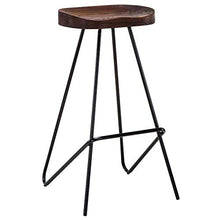 HLWJXS Sedia Sgabelli da Bar Altezza Bancone Sedia da Bar Sgabelli da Bar in Legno Stile Industriale con Finitura Retrò, con Gambe in Ferro Sedia da Pranzo Sgabello da Cucina,Solo Uno