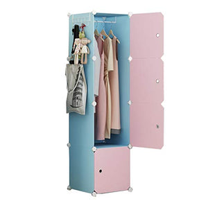 Locker Armadio Guardaroba Rimovibili Vestiti di Plastica Divide-Grid Scaffalature Noleggio Home Camera Dormitorio 39X37X147CM MUMUJIN