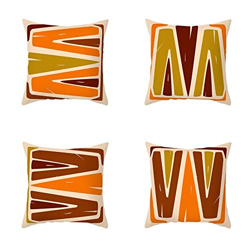 Federe Cuscini Divano 45X45,Fodere Per Cuscini Con Stampa A Strisce Geometriche Retrò, Fodera Per Cuscino Lombare Per Divano Da Soggiorno Per Ufficio Auto, Set Di Articoli Per La Decorazione Della Ca