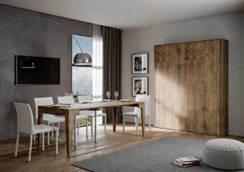 Compribene.it Risparmia con un click Letto Matrimoniale Tokyo Verticale a Scomparsa Noce