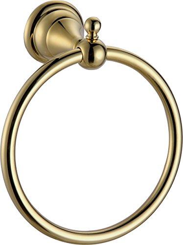 MBYW Portasciugamani Moderno Minimalista Portasciugamani Elegante per Il Bagno di Moda Portasciugamani Antico con portasciugamani ad Anello Porta Asciugamani ad Anello in Rame Dorato