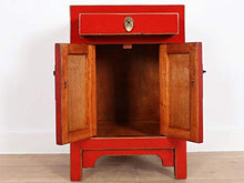 Yajutang Cassettiera cinese comodino cinese in legno massello Cina rosso