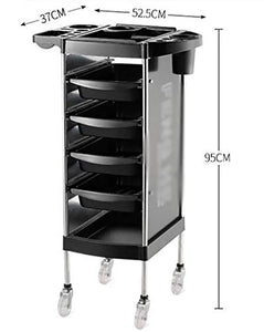 Carrelli portaoggetti Carrello portatile multifunzionale del carrello di bellezza del carrello di rotolamento dei capelli di stoccaggio del barbiere del carrello del salone del salone con i cassetti &
