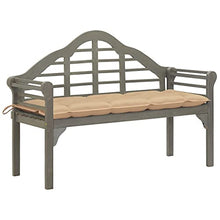 vidaXL Panchina da Giardino Cuscino 135 cm in Massello d'Acacia Grigio