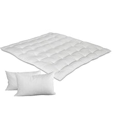 Evergreenweb - Correttore Materasso in Lattice Misura Matrimoniale 160x190 Alto 7 cm Topper Letto Coprimaterasso Imbottitura Fiocco 100% Effetto Piuma Antiacaro Morbido Futon Ortopedico Fodera Bianca