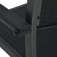 FAMIROSA Sedie da Giardino 4 pz Nere in Plastica Stile Rattan