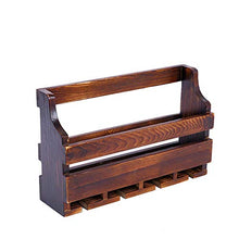 QTWW Creativo portabottiglie in Legno massello/Portabicchieri Europeo a Parete ， Armadio per Vino Domestico 3 Dimensioni Disponibili, A.