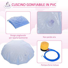 Outsunny Sedia Sospesa a Forma di Unicorno, Amaca per Bambini da Interno ed Esterno in Cotone Bianco e Rosa Φ70x150cm