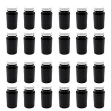 Contenitore rotondo per pillole in plastica da 100 ml, con coperchio, per medicine, tablet, capsule, dispenser per pillole (marrone scuro/nero), 6 pezzi