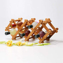 Scaffale Legno Porta Vino Pratico Scaffale Per Bottiglie Di Vino Porta Bottiglie E Vetro- Portabottiglie Pieghevole, Contiene 5 Bottiglie Di Vino Rosso