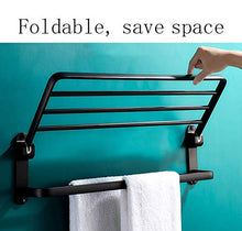 LYM &ripiano di stoccaggio Portasciugamani, Bagno a Parete Black Bagagli Shelf Scaffale Scaffale di Finitura