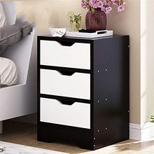 Comodino Comodino Lucido Nero 3 Ripiani Ripiani tavolino terminale Multiuso mobili for la casa tavolino Contenitore Multiuso tavolini Set Comodino Lato Letto