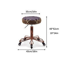 Poltrone Nubao Estetiste Sgabello con rotelle, estetiste Sgabello con Brown PU Sedile in Pelle Sintetica, Altezza Regolabile 48-62 cm, Peso 160 kg supportati, Strumenti Scopare Stoolfor Mano |Leggero