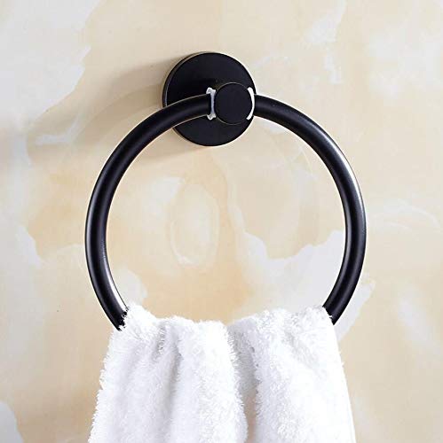 MBYW Portasciugamani Moderno Minimalista Portasciugamani Elegante per Il Bagno di Moda Portasciugamani, Anello per Asciugamano Nero, poggia-Asciugamani in Acciaio Inox, portasciugamani Antico