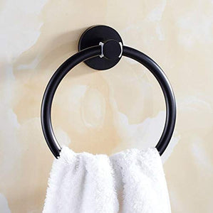 MBYW Portasciugamani Moderno Minimalista Portasciugamani Elegante per Il Bagno di Moda Portasciugamani, Anello per Asciugamano Nero, poggia-Asciugamani in Acciaio Inox, portasciugamani Antico