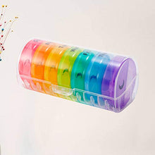 DOITOOL - Contenitore per pillole da viaggio, rotondo, con 14 scomparti per pillole, mini contenitore in plastica per medicine, a prova di umidità, per i farmaci