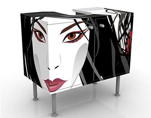 Mobile per lavabo Design Asian Girl 60x55x35cm, Basso, Larghezza: 60cm, Regolabile, mobiletto da lavandino, lavandino, mobiletto da lavabo, lavabo, mobiletto, Bagno, Bagnetto, Mobile da Bagno