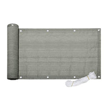 COFFEE CAT Copertura per Schermo Privacy per Balcone UV (Venduto al Metro) - Rete in 1.1 Metri di Larghezza, Resistente alle Intemperie, Copertura per Balcone A Bassa visibilità - Grigio