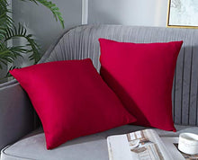 FARFALLAROSSA Copricuscini Fodere per Cuscini Quadrate, Impermeabile e Antimacchia, Decorazione per Divano Casa, 55x55 cm Rosso Pacco da 2