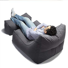 Laishutin Divano Lettino con braccioli e Un sofà Pigro per sedie a Sdraio per Soggiorno e Ufficio (Color : Silver Grey, Size : 100 * 80 * 75cm)