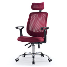 ZHJING Seggiola da Bar Correzione Chair Computer di casa Sedie Ufficio ergonomiche Seggiovia Sedia del Personale della sede Antiscivolo (Color : Red)