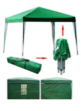 Toaks, gazebo verde, 3 x 3 m, parasole, borsa per il trasporto, tenda da giardino + opzioni, 2 pannelli laterali (finestra, cerniera), Pav3 x 3 (gazebo + 2 lati)