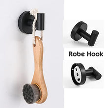 Hoomtaook Porta Asciugamani Bagno Nero da Parete Porta Salviette da Bagno Portasciugamani Set Accessori Bagno 3 in 1 Portasciugamani Libero Porta Carta Igienica Pugno Superficie Installazione Nero