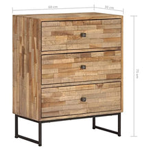 vidaXL 2x Credenza in Legno di Teak Recuperato Buffet Mobiletto Madia Armadio